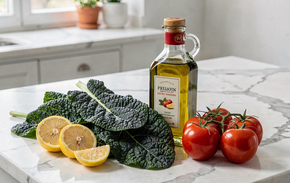 Ingredientes mediterráneos frescos