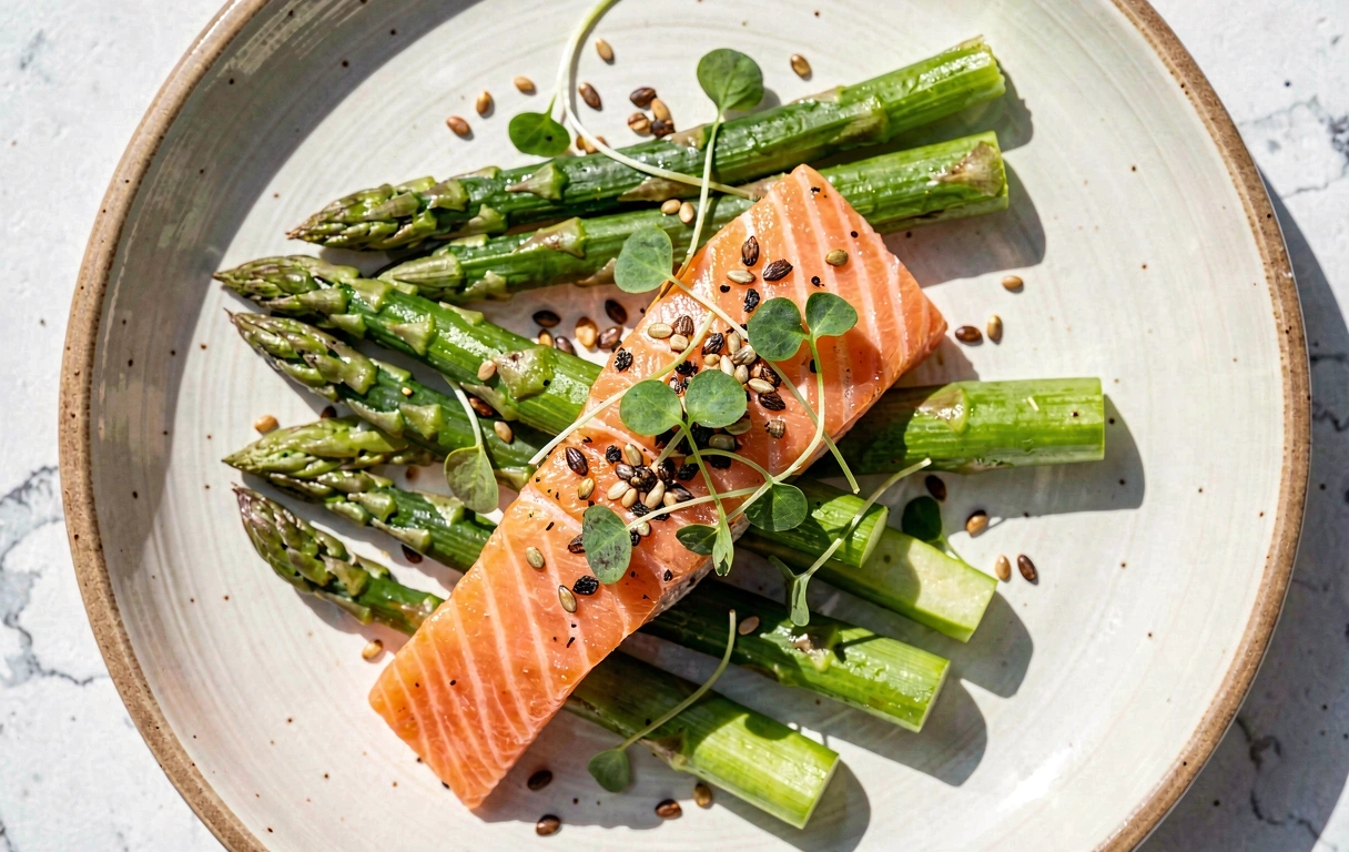 Salmón con espárragos